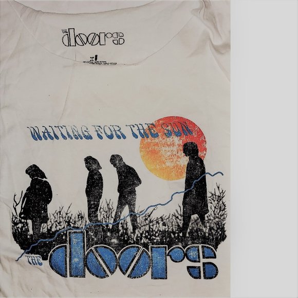 The Doors Waiting for the Sun Logo Fringe psychedelic rock Official Tee XL NWT - Picture 3 of 3
